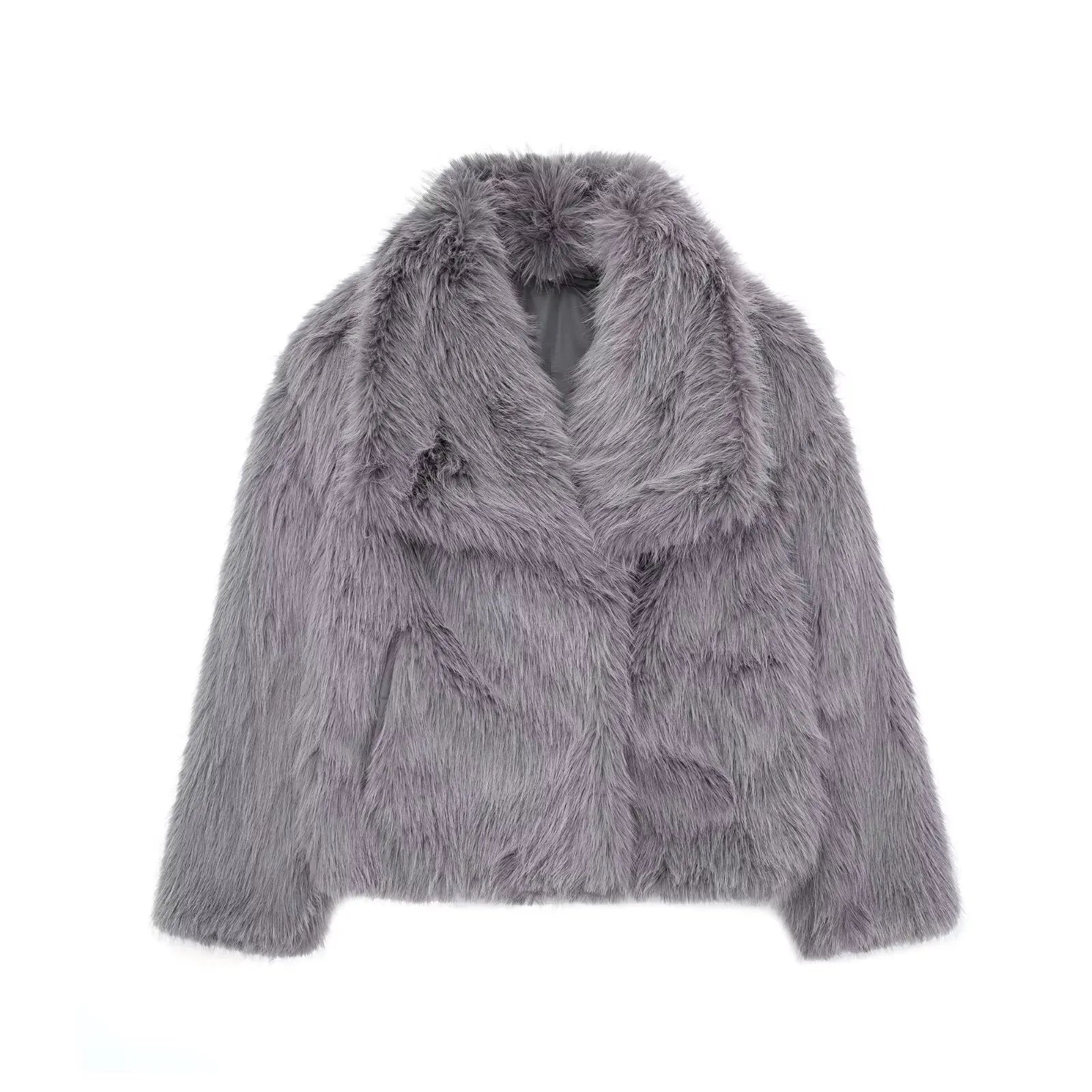 Chic Elegant Faux Fur Coat