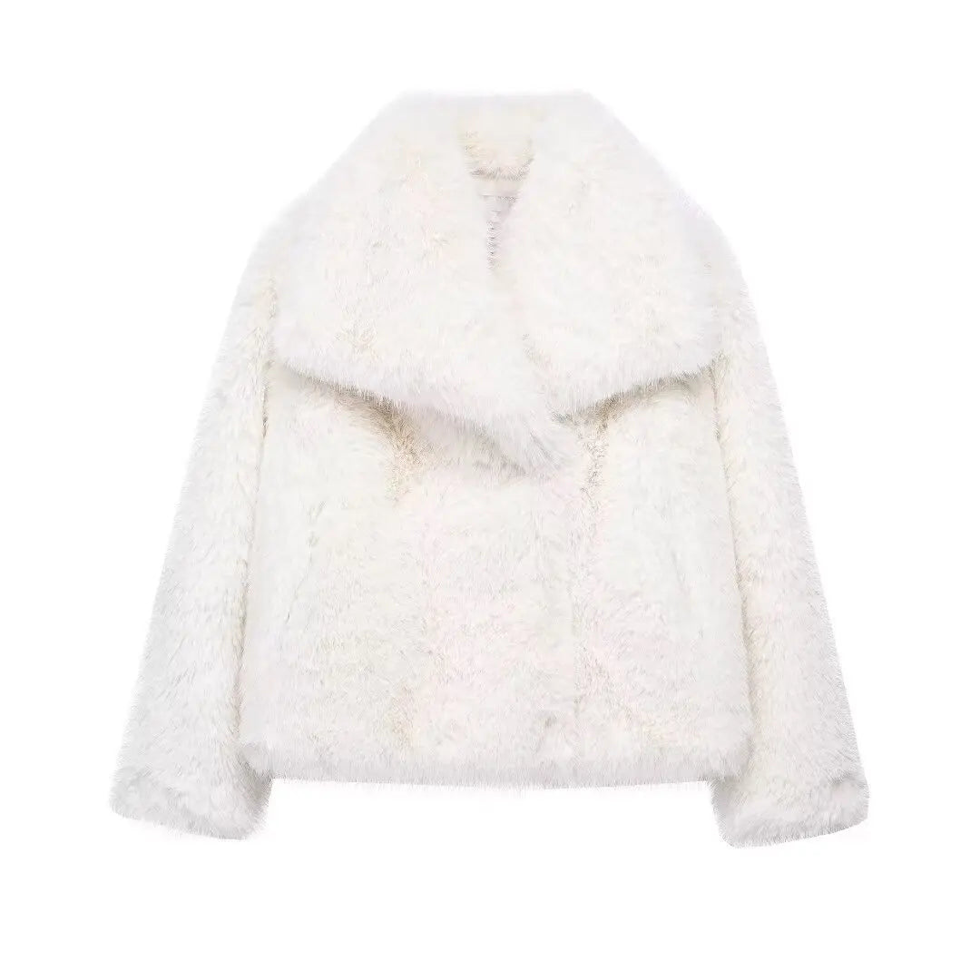 Chic Elegant Faux Fur Coat