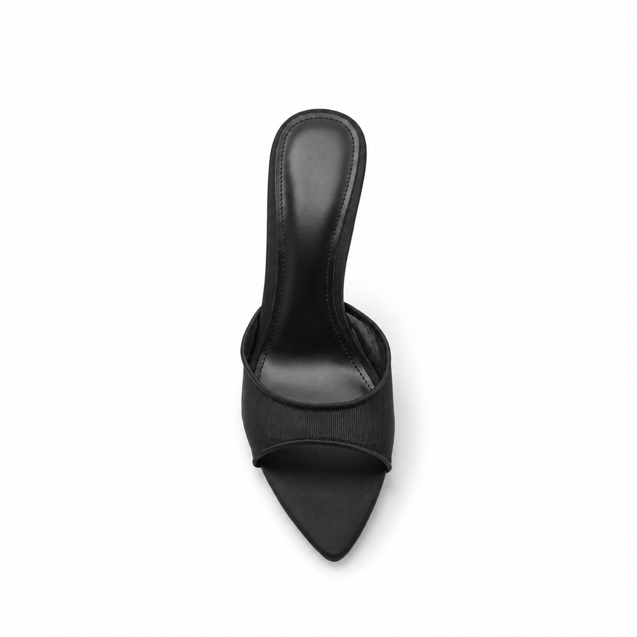 Baziers Noir Mesh Heels