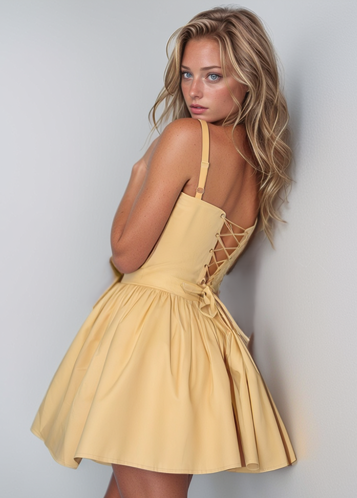 Elegant White Satin Mini Dress