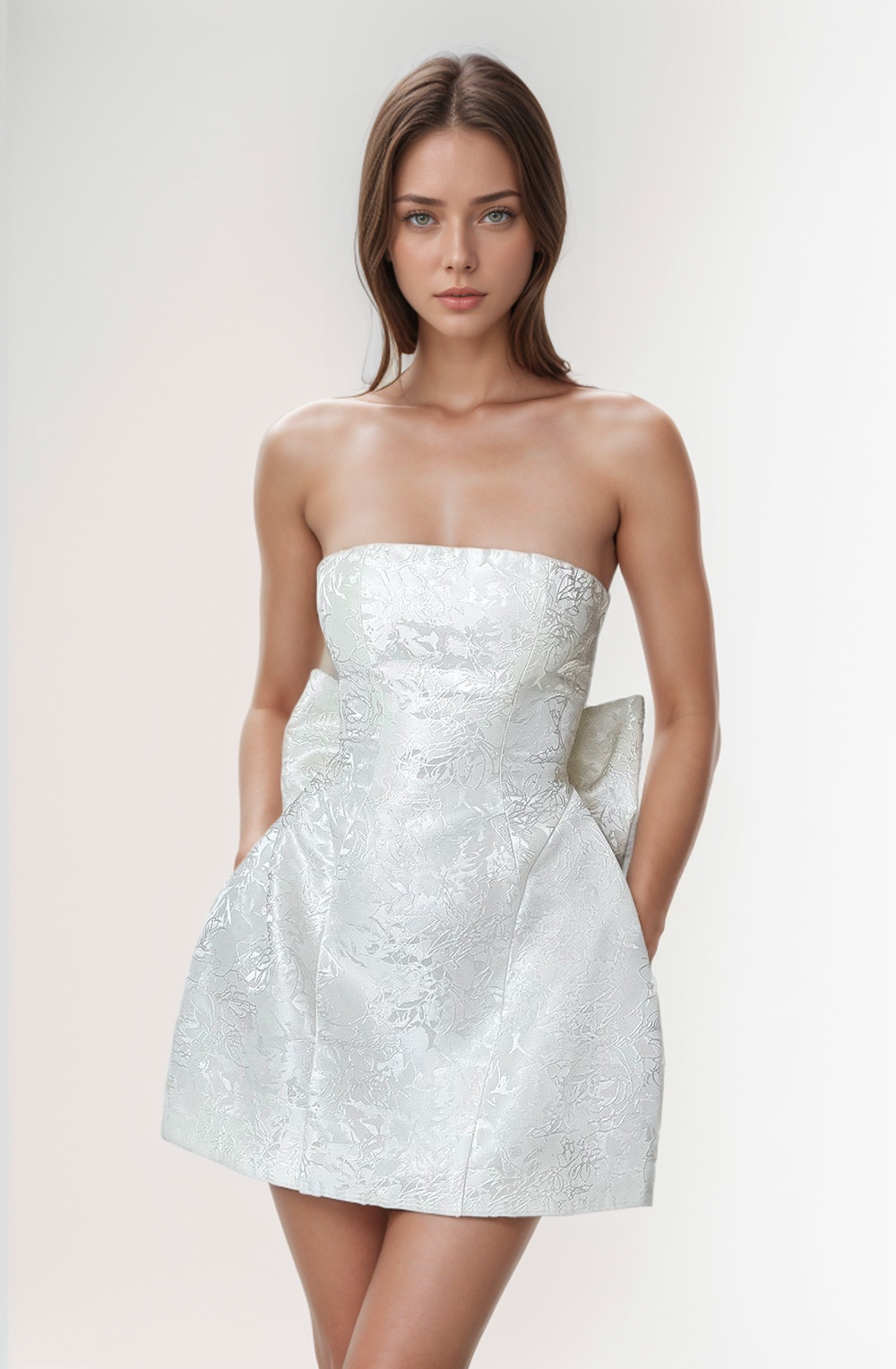 Regal Bow Mini Dress