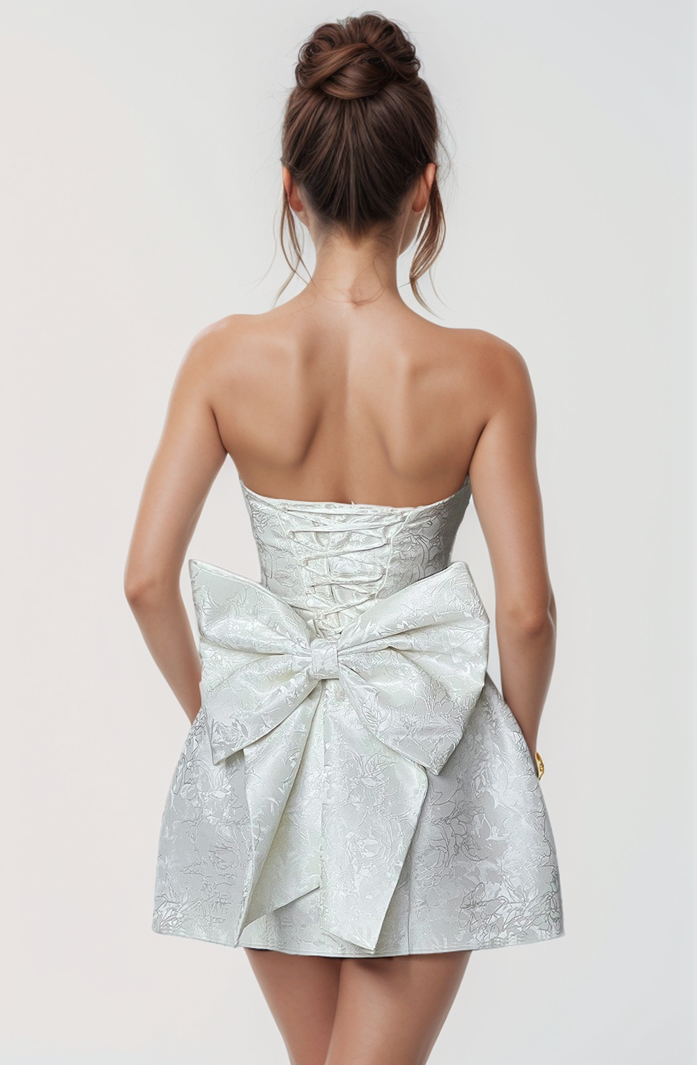 Regal Bow Mini Dress