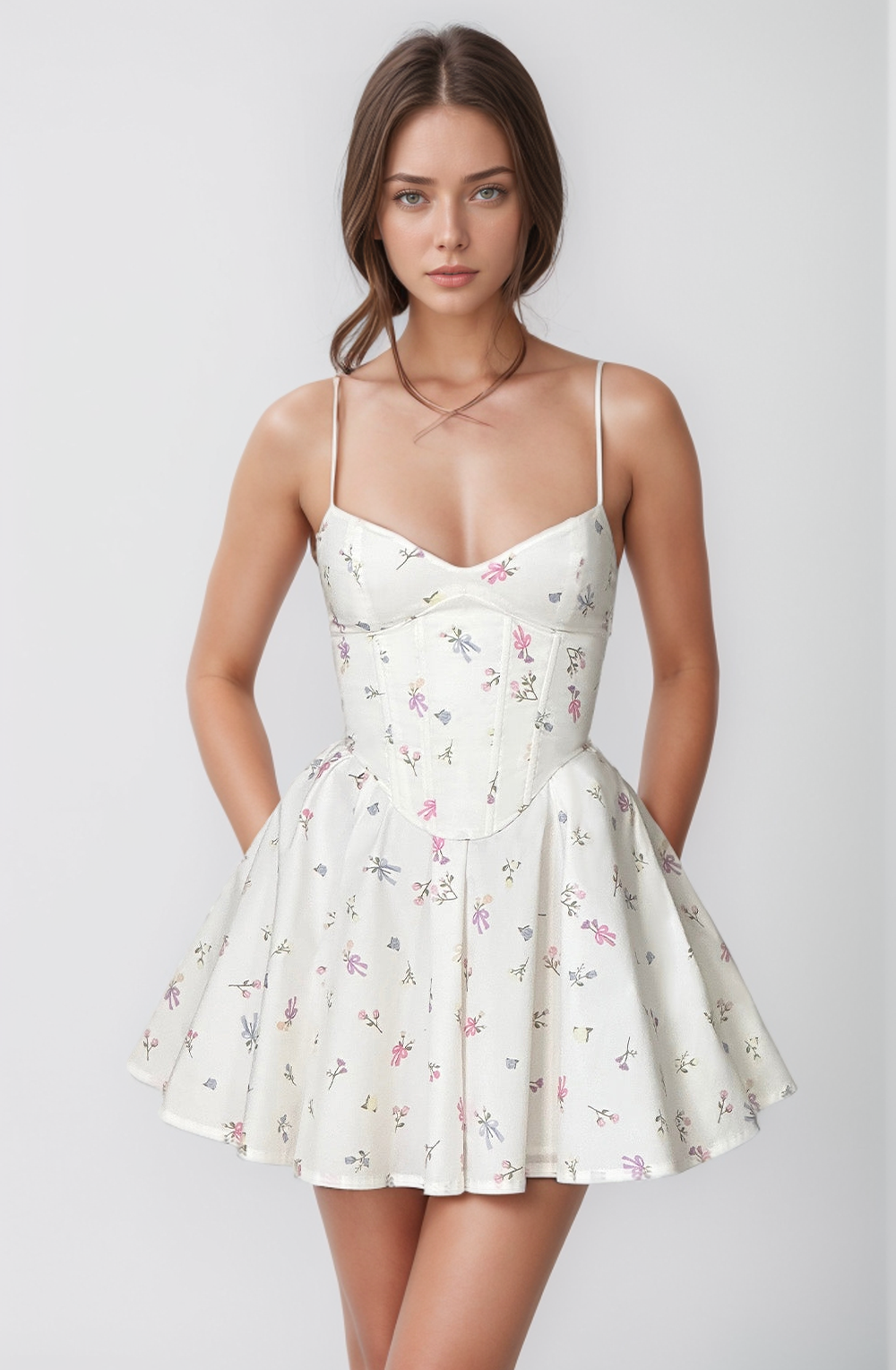 Daisy Charm Floral Mini Dress