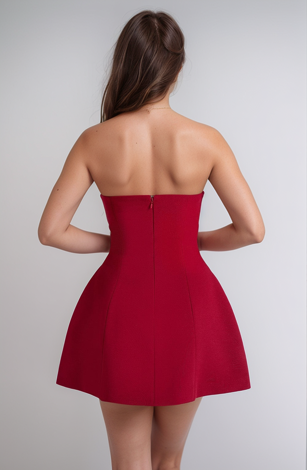 Timeless Strapless Mini (Red)