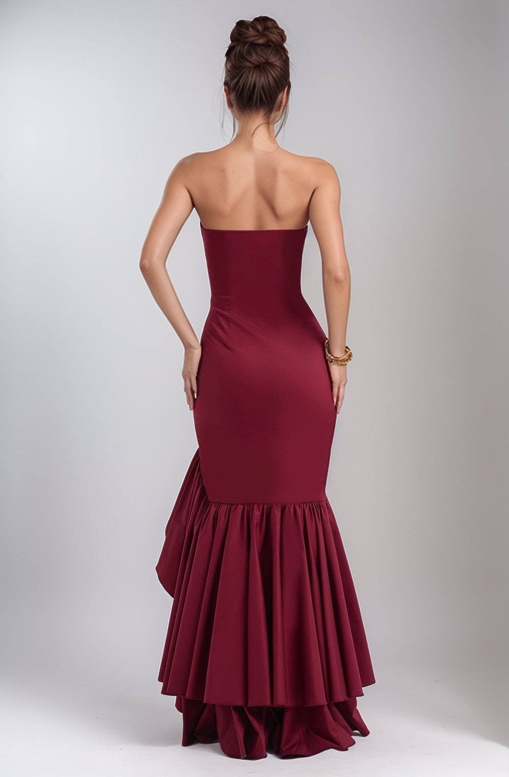 Wine Majesty Evening Dress
