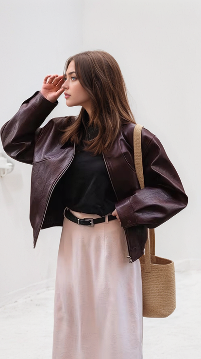 Vintage Faux Leather Jacket