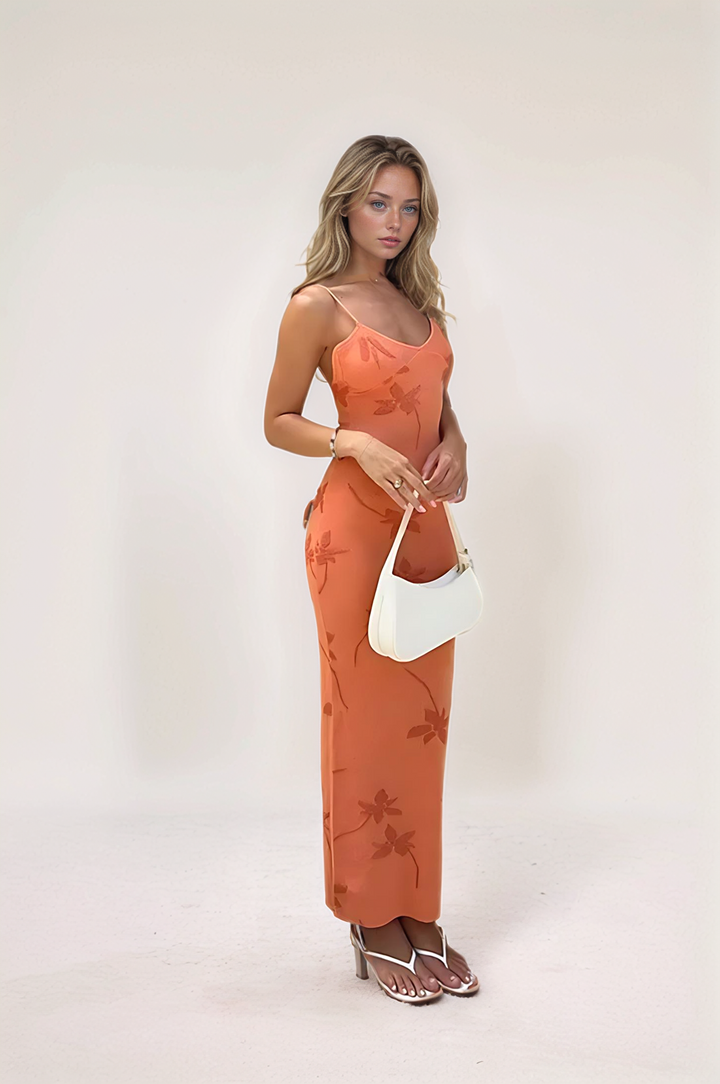 Sunset Bloom Slip Dress