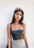 Noir Leather Top